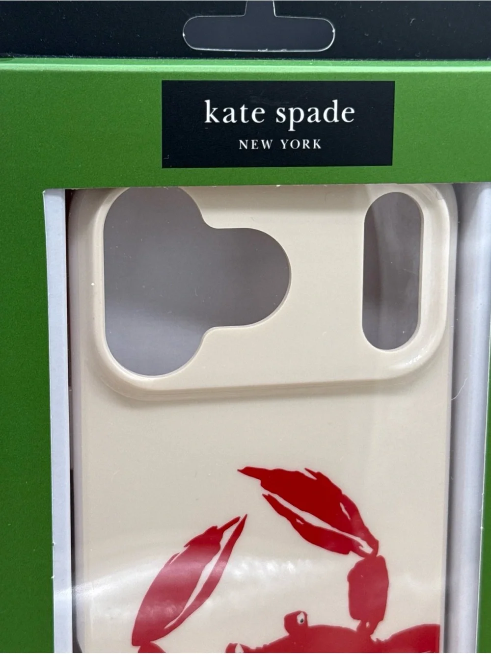 kate spade Cream iPhone 17 Pro Max Case with Red Crab Motif